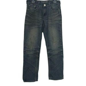 Departed Men's Slim Straight Distressed Wash Jeans Size 32 x 30‎